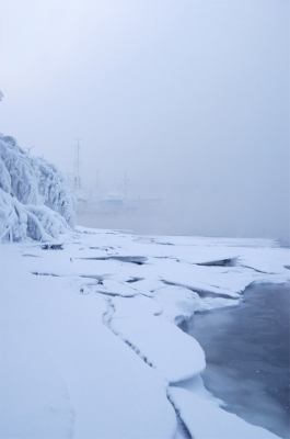 Енисей в январе.